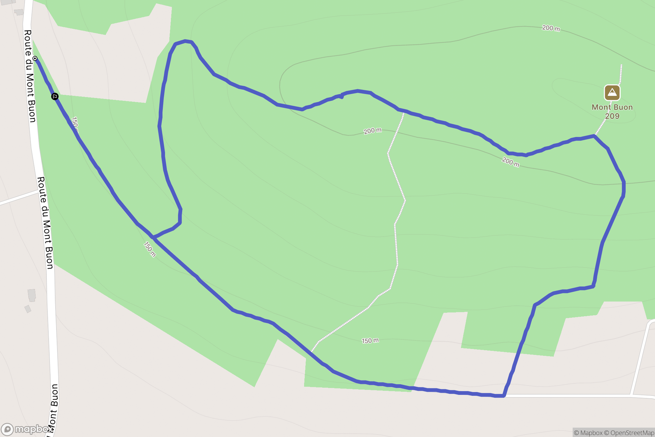 Le Mesnil-Gilbert : carte du parcours de randonnée - France