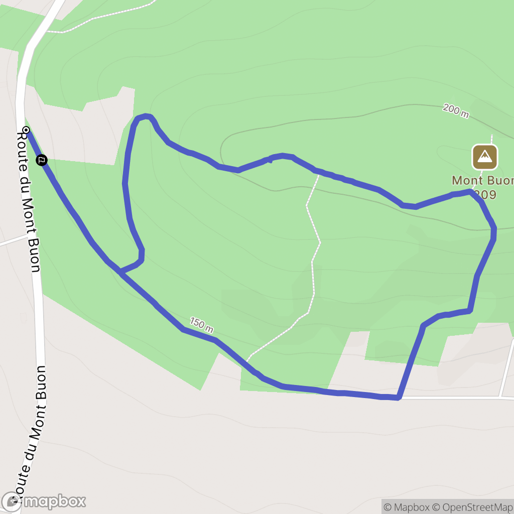Le Mesnil-Gilbert : carte du parcours de randonnée - France