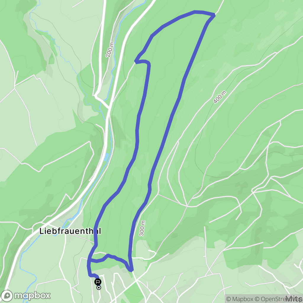 Gœrsdorf : carte du parcours de randonnée - France