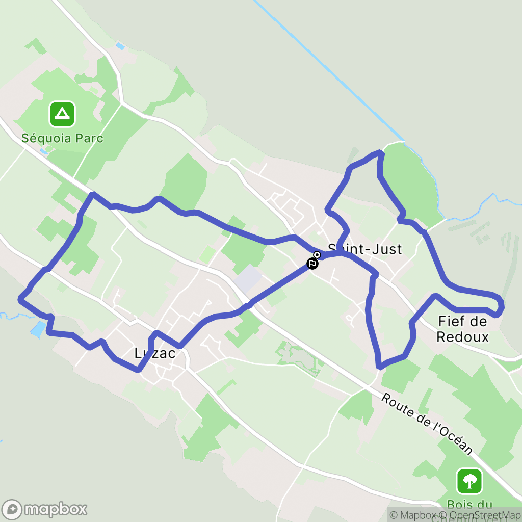Saint-Just-Luzac : carte du parcours de randonnée - France