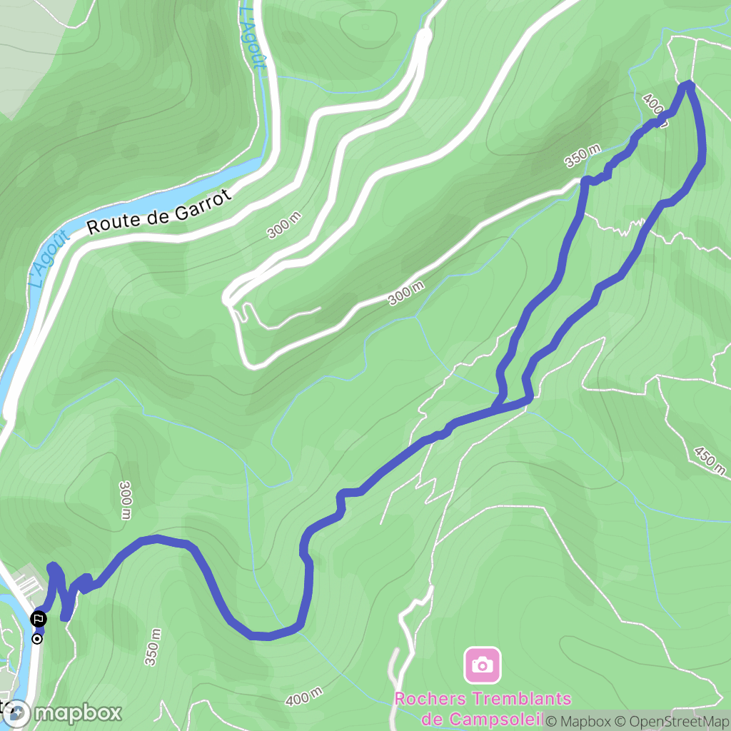 Burlats : carte du parcours de randonnée - France