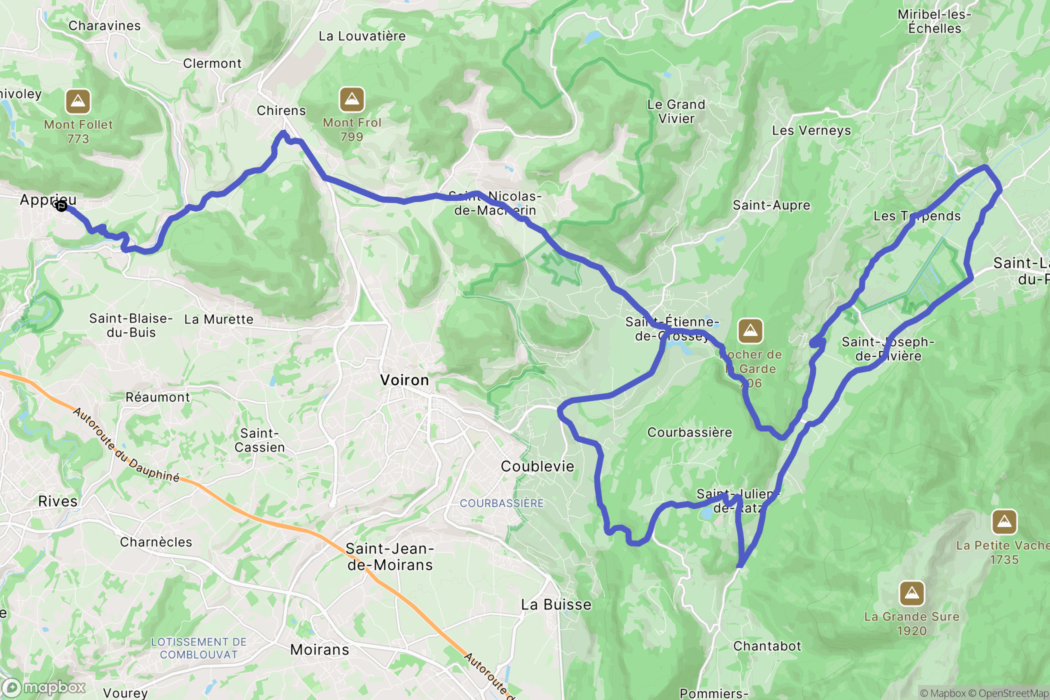 Apprieu: routekaart voor buitenactiviteiten - France