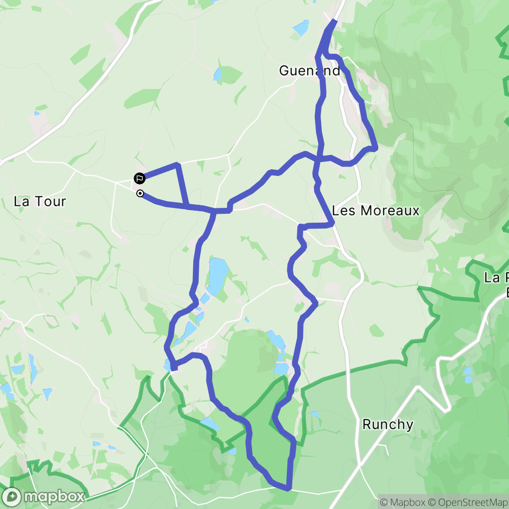 Brion : carte du parcours de randonnée - France
