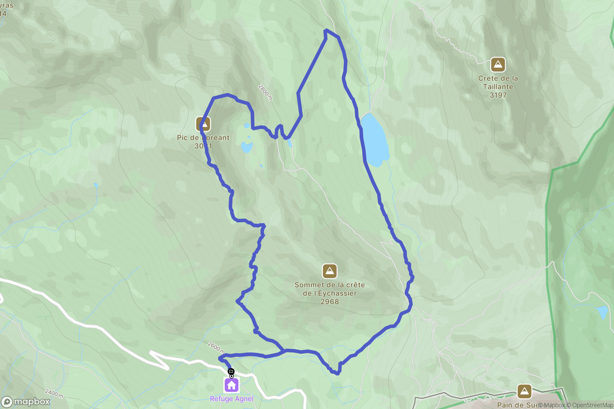 Molines-en-Queyras: routekaart voor buitenactiviteiten - France