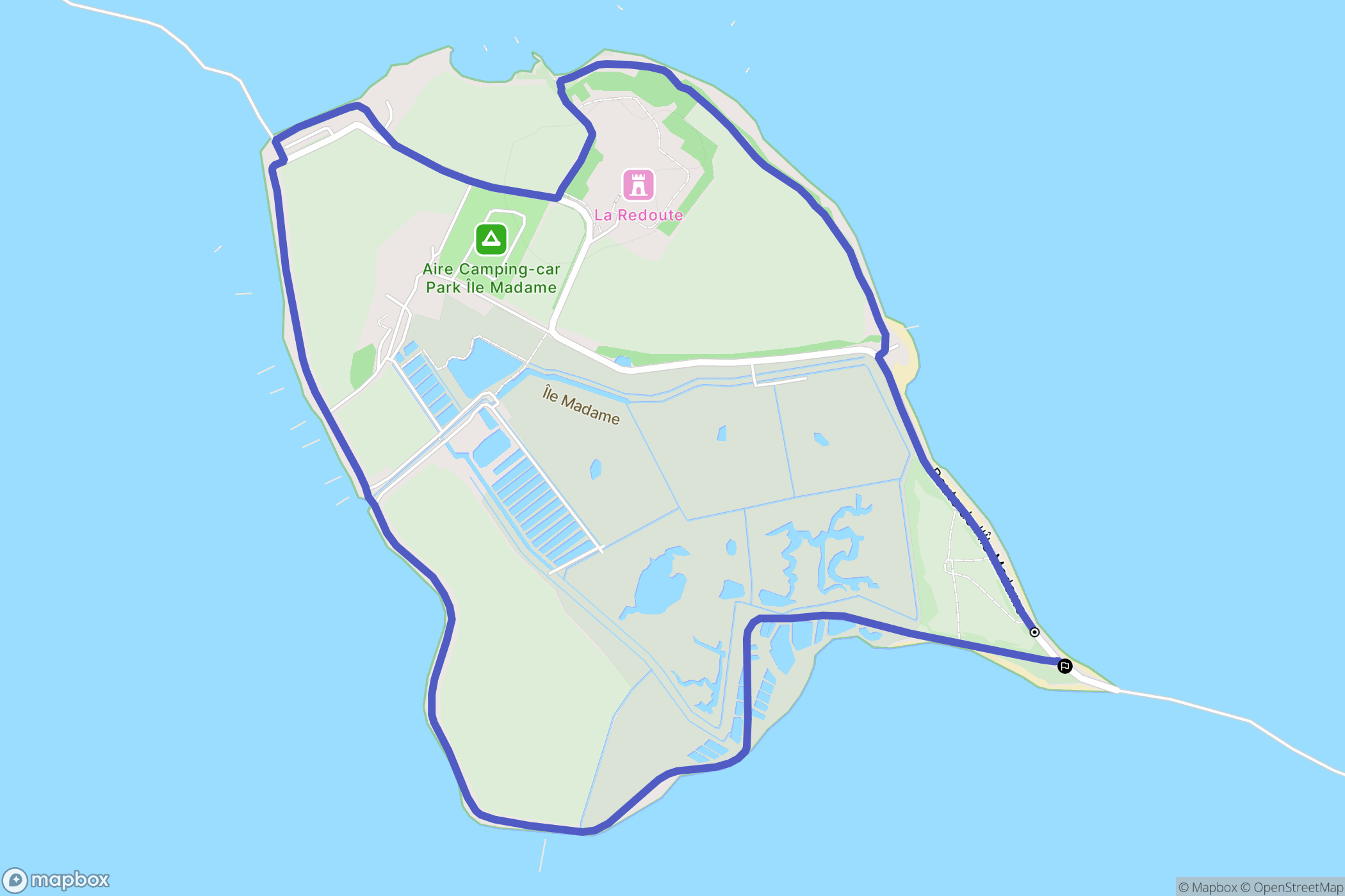 Port-des-Barques : carte du parcours de randonnée - France