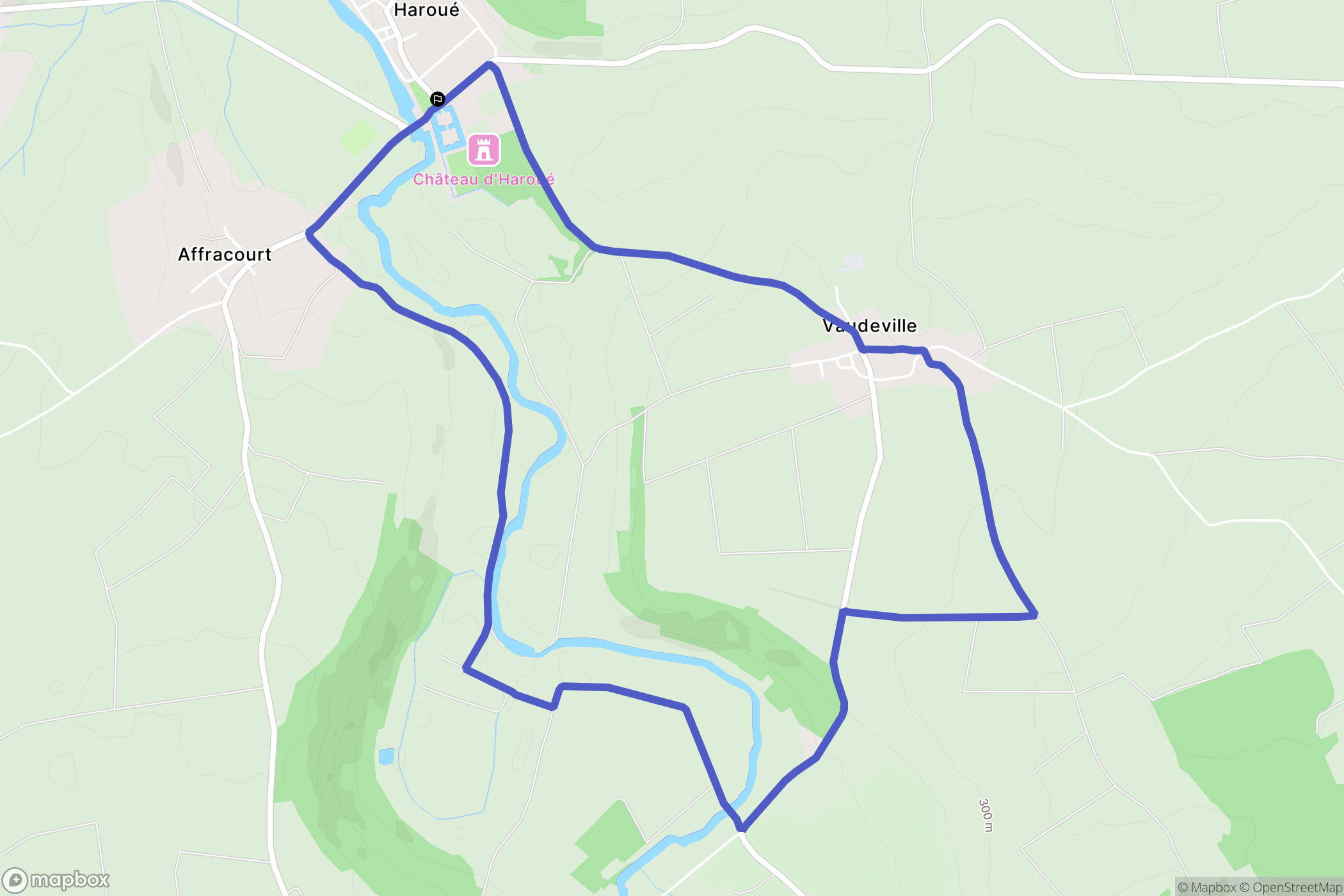 Haroué : carte du parcours de randonnée - France