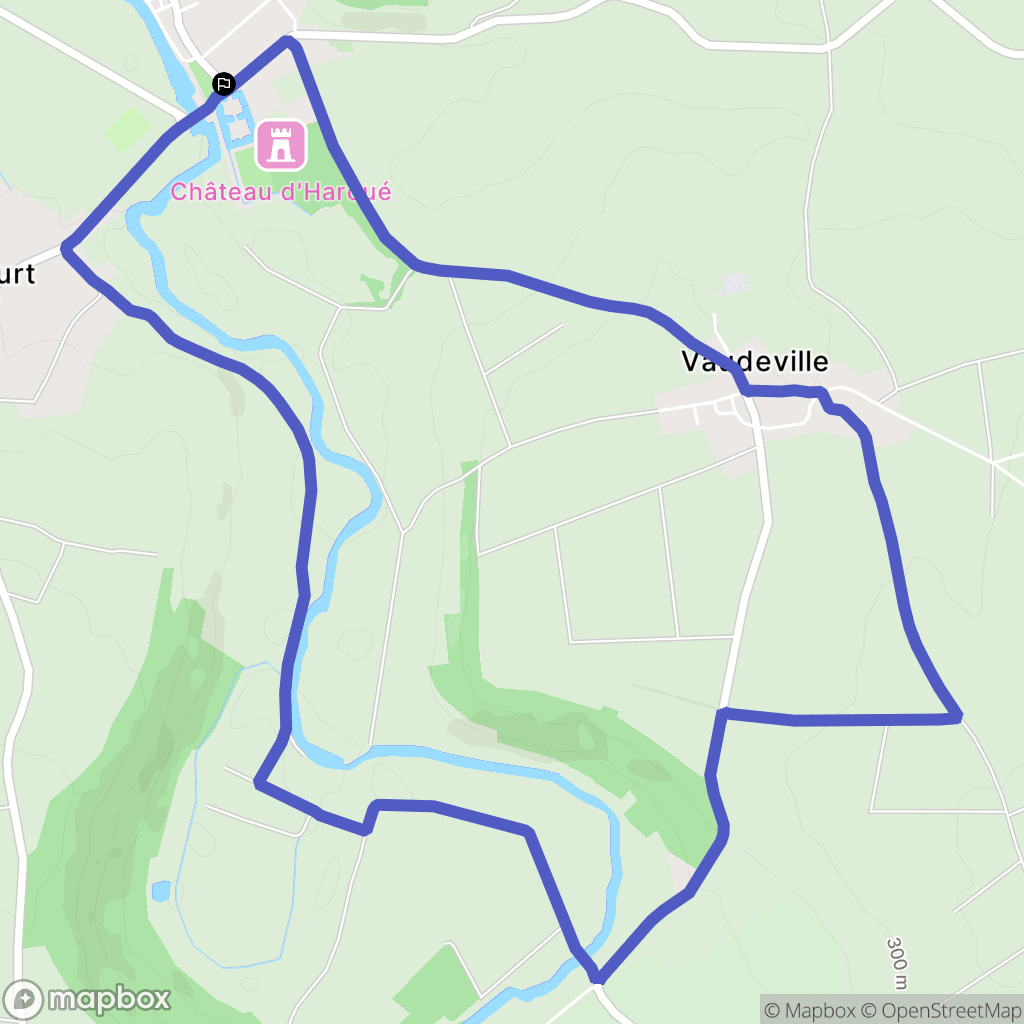 Haroué : carte du parcours de randonnée - France
