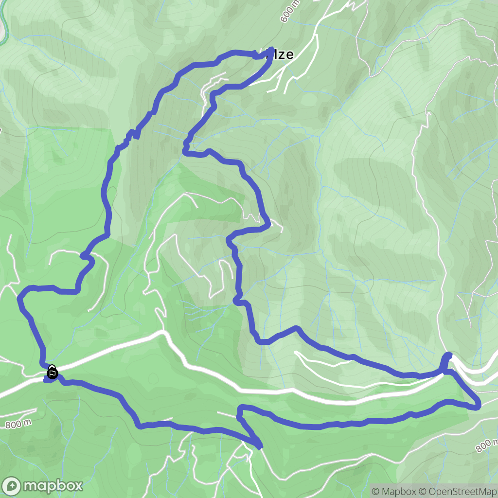 Malons-et-Elze : carte du parcours de randonnée - France