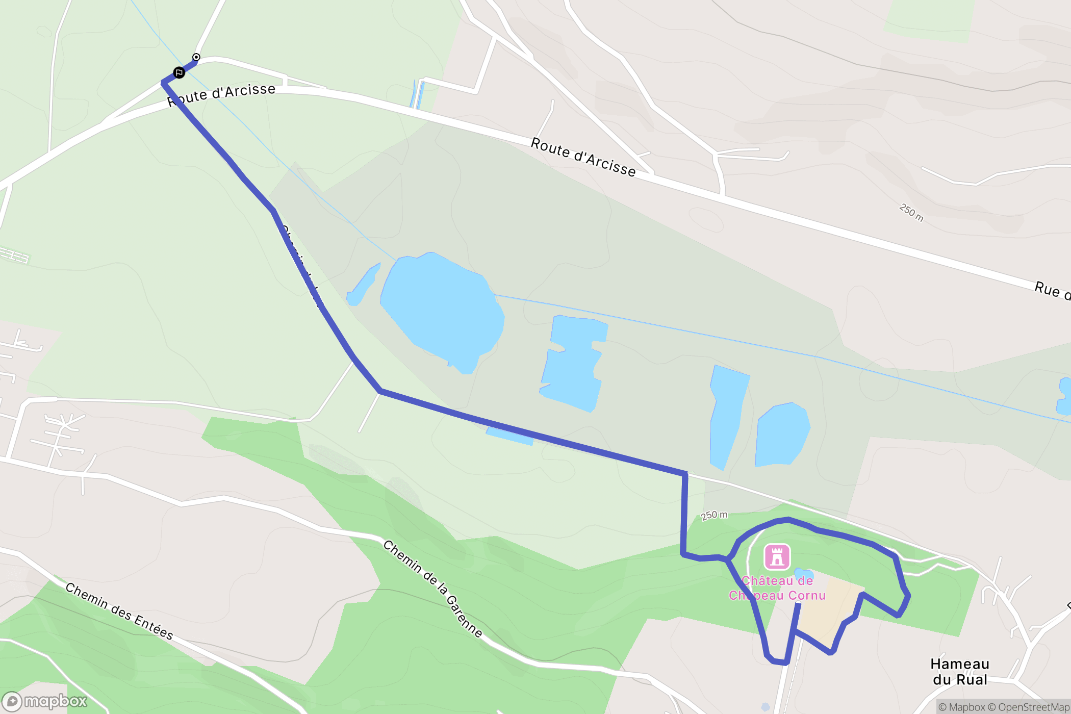 Saint-Chef : carte du parcours de randonnée - France