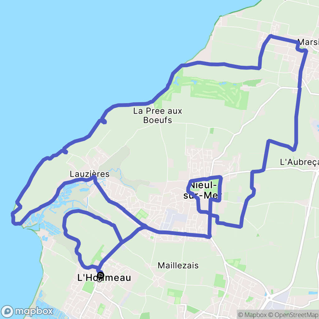 L'Houmeau : carte du parcours de randonnée - France