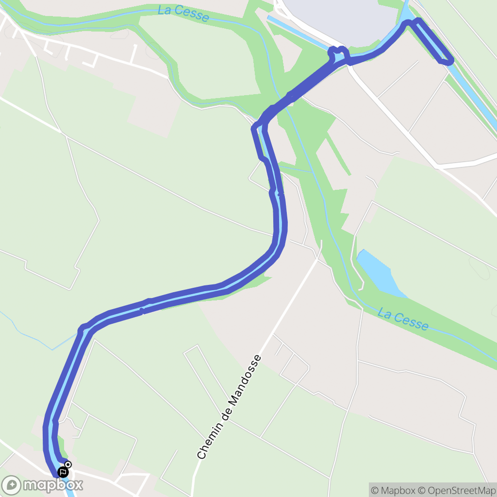 Ginestas : carte du parcours de randonnée - France