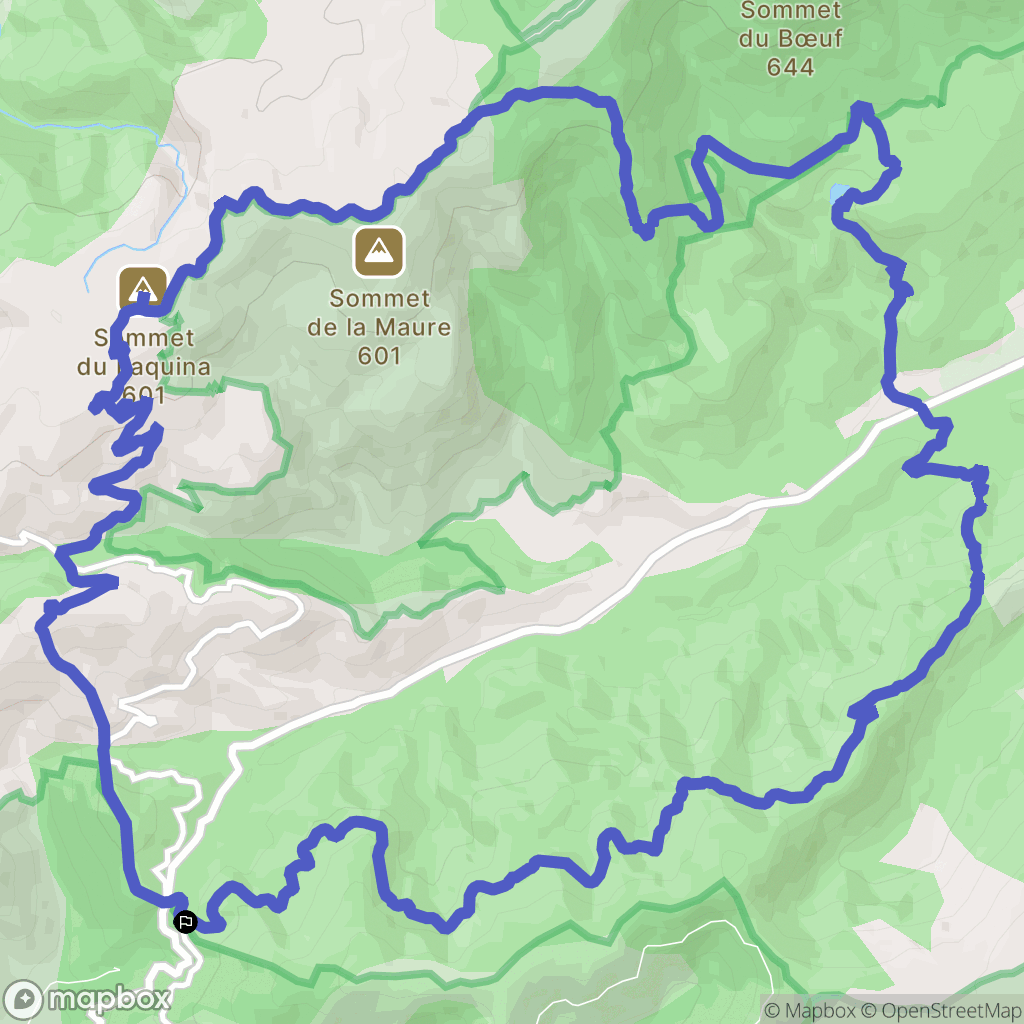 Bormes-les-Mimosas : carte du parcours de randonnée - France