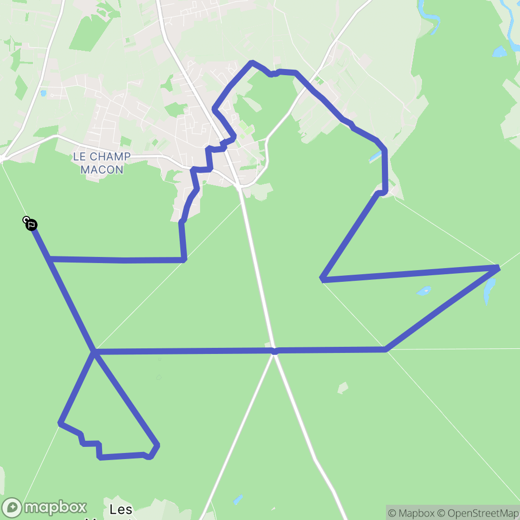 Le Poinçonnet : carte du parcours de randonnée - France