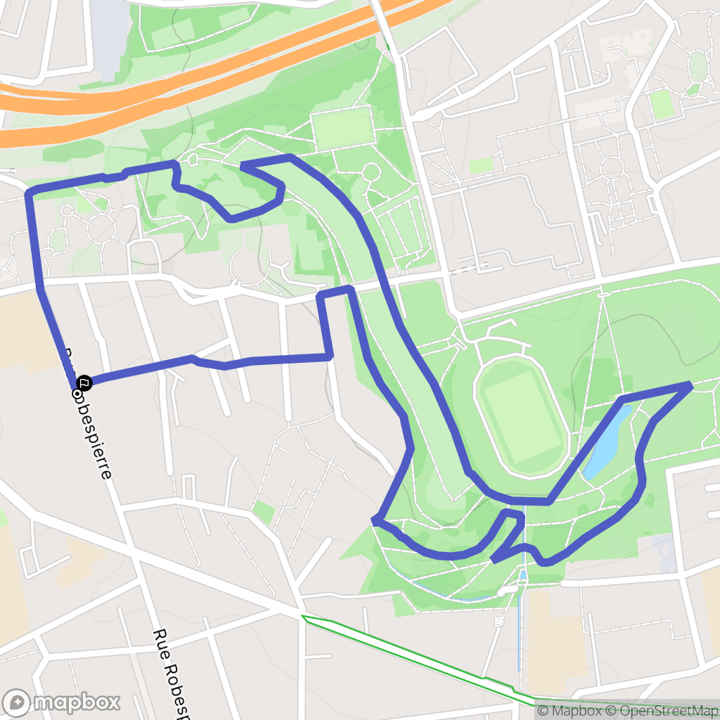 Bagnolet : carte du parcours de randonnée - France
