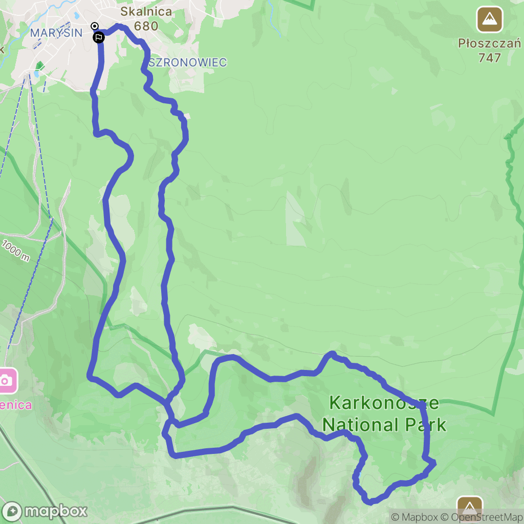 Szklarska Poręba: mapa trasy - Poland