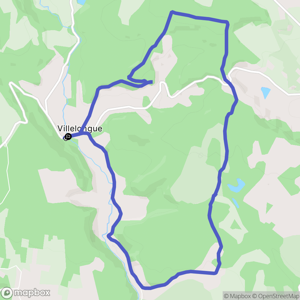 Saint-Martin-le-Vieil : carte du parcours de randonnée - France