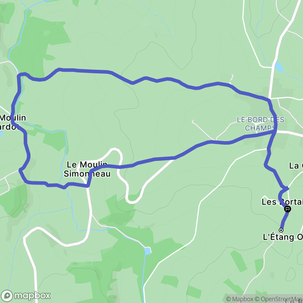 Saint-Léger-Vauban : carte du parcours de randonnée - France