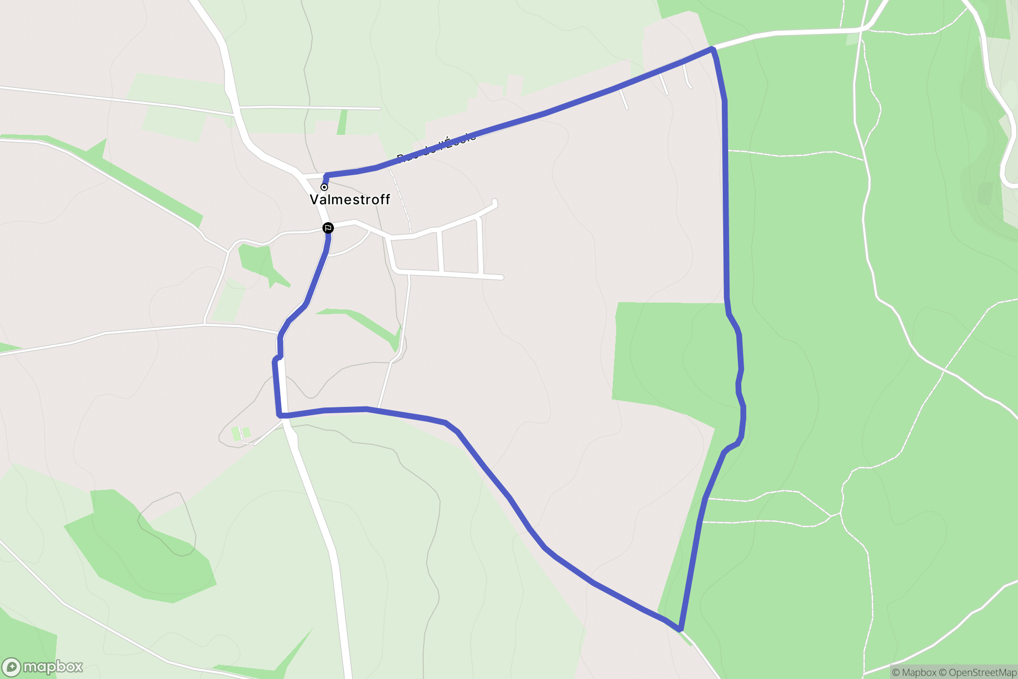 Valmestroff : carte du parcours de randonnée - France