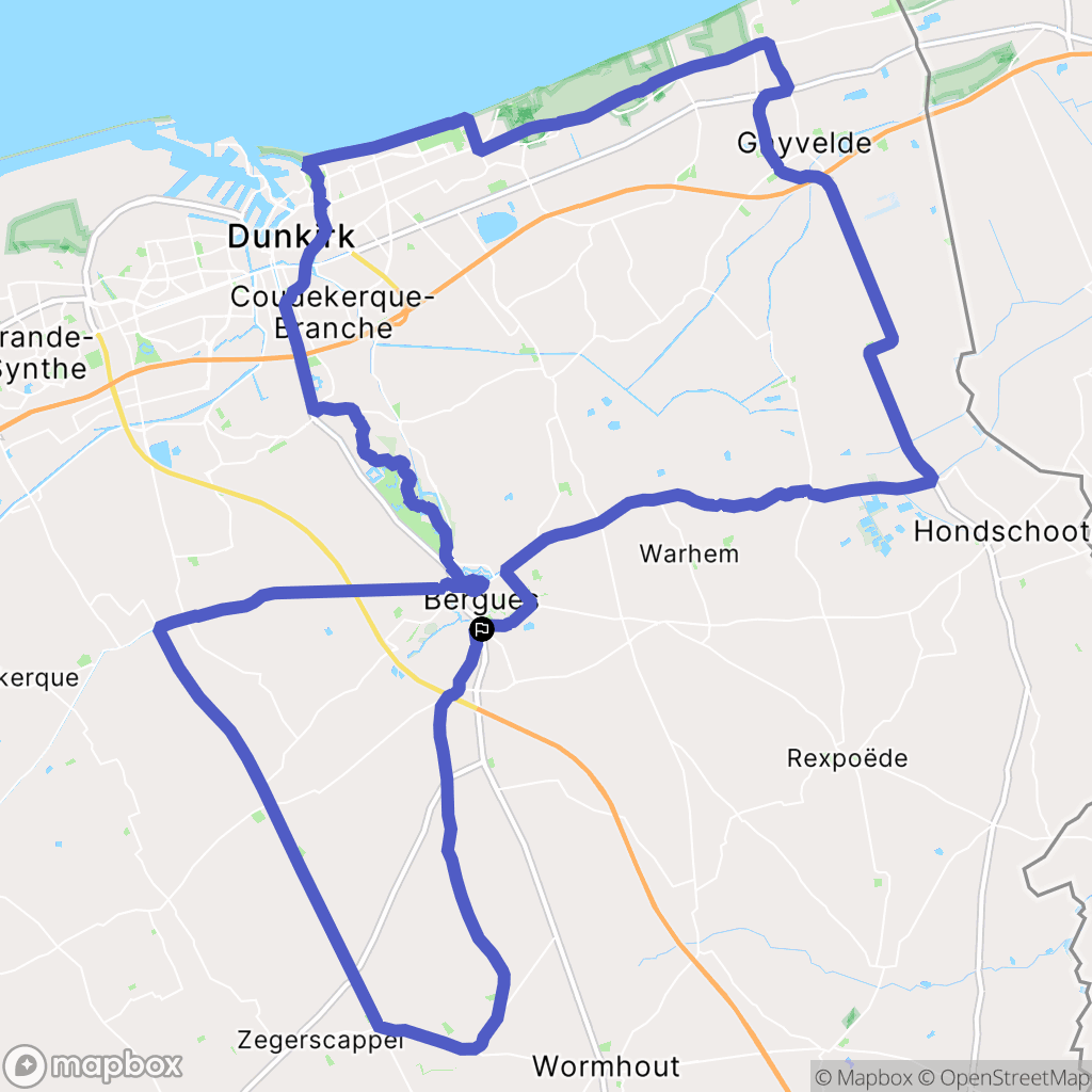 Socx : carte du parcours de randonnée - France