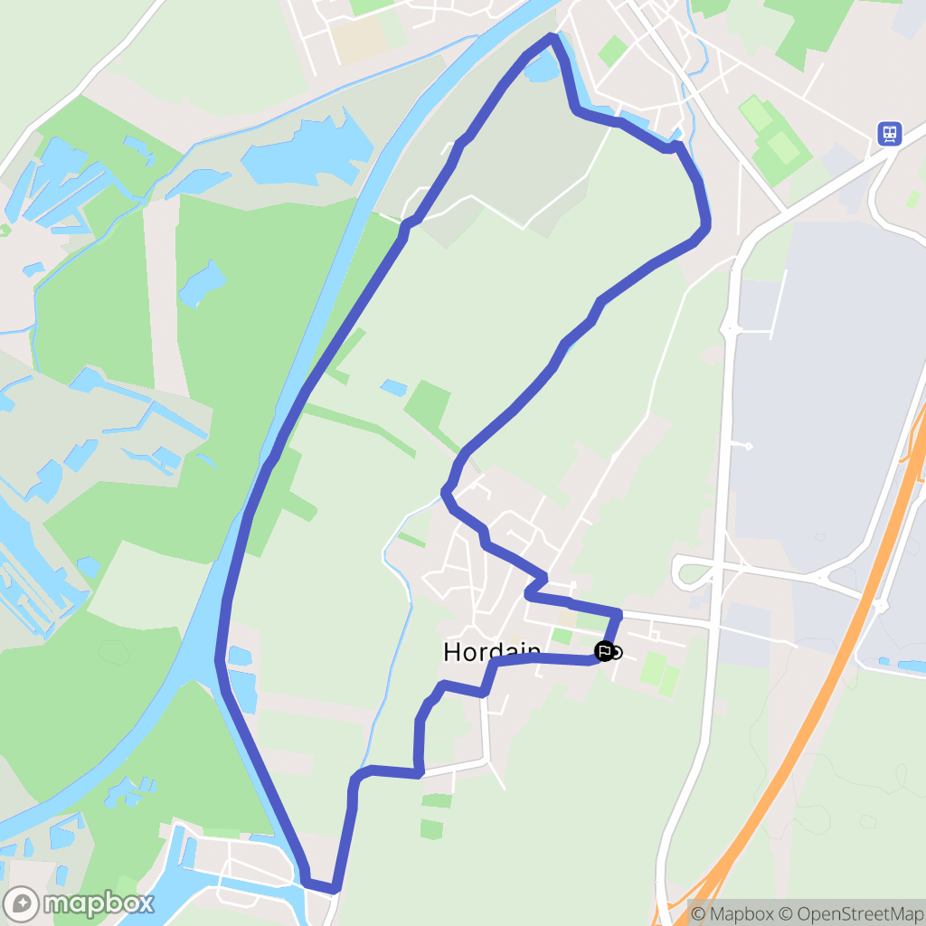 Hordain : carte du parcours de randonnée - France