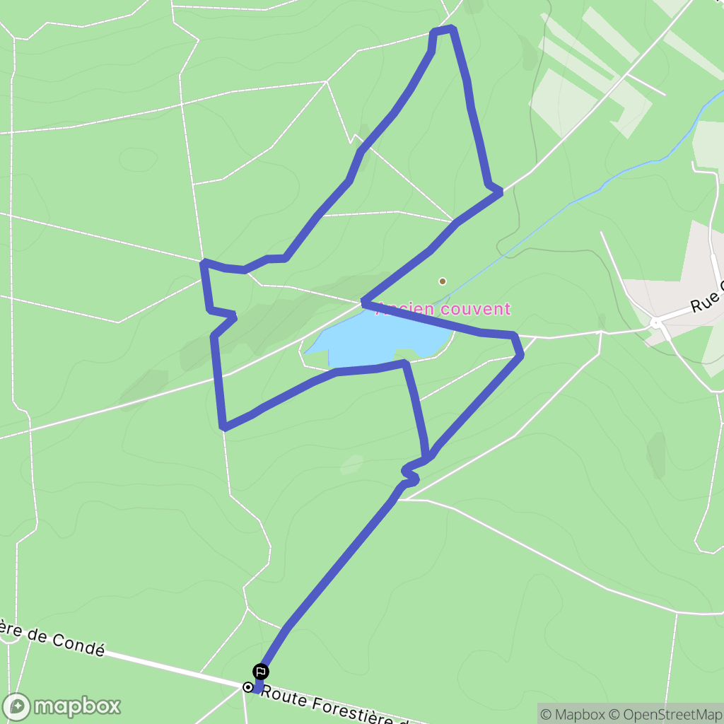 La Neuville-en-Hez : carte du parcours de randonnée - France