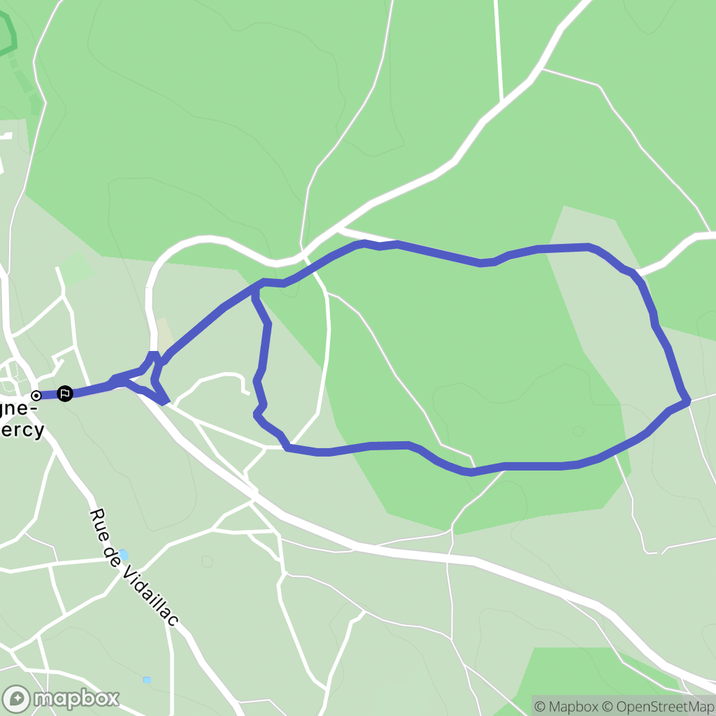 Limogne-en-Quercy : carte du parcours de randonnée - France