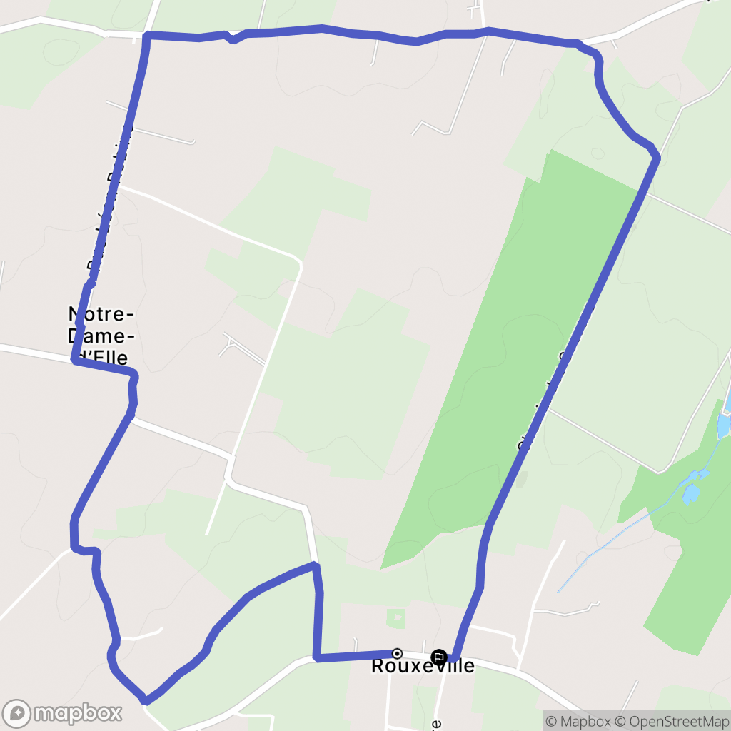 Saint-Jean-d'Elle : carte du parcours de randonnée - France
