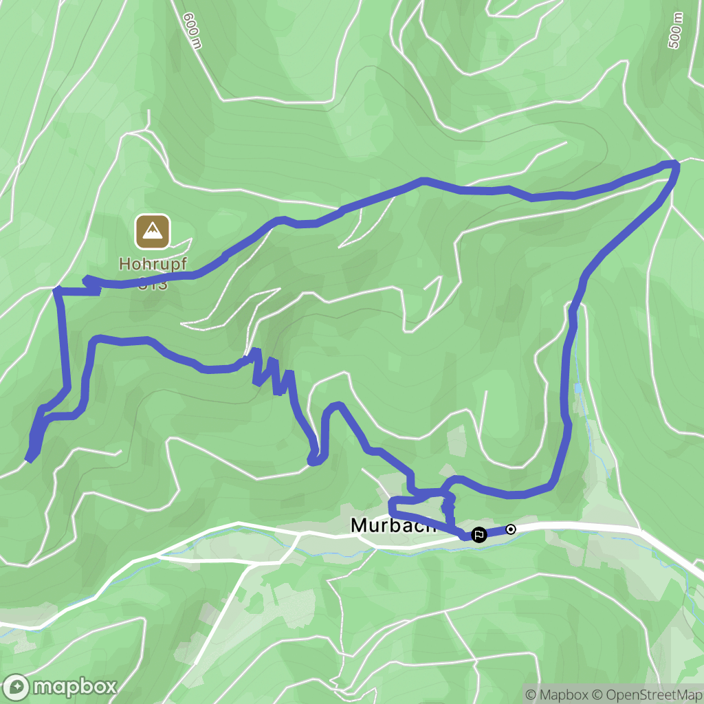 Murbach : carte du parcours de randonnée - France
