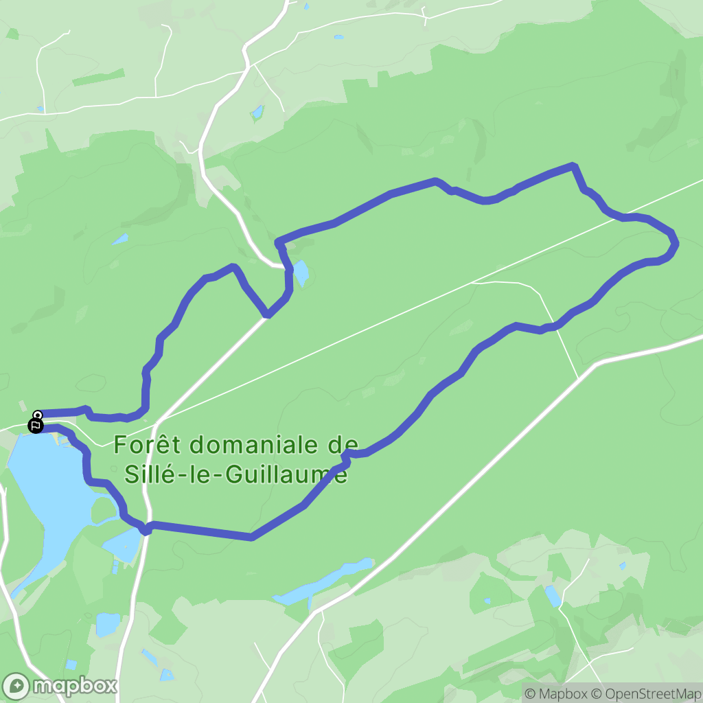 Sillé-le-Guillaume : carte du parcours de randonnée - France