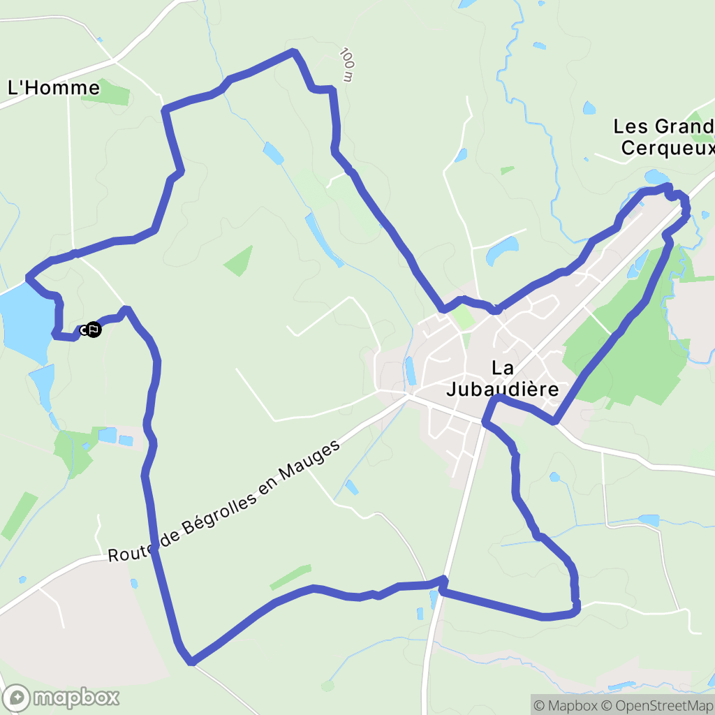 Beaupréau-en-Mauges : carte du parcours de randonnée - France