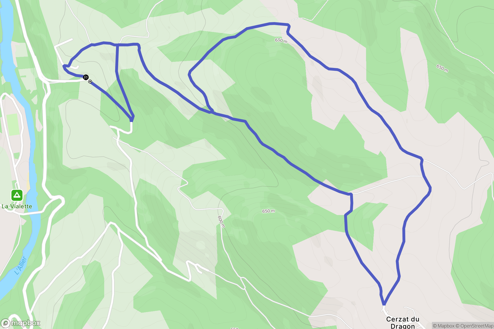 Saint-Ilpize : carte du parcours de randonnée - France