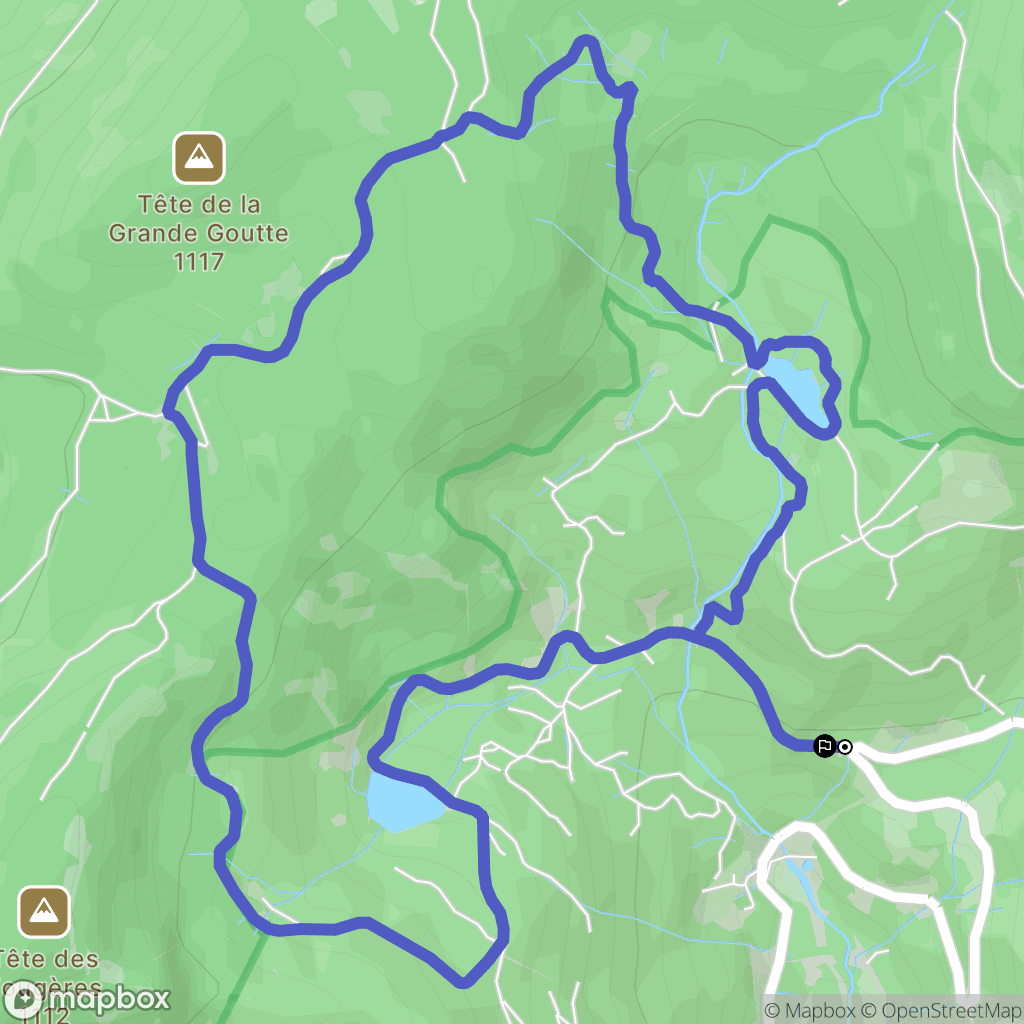 Lepuix : carte du parcours de randonnée - France