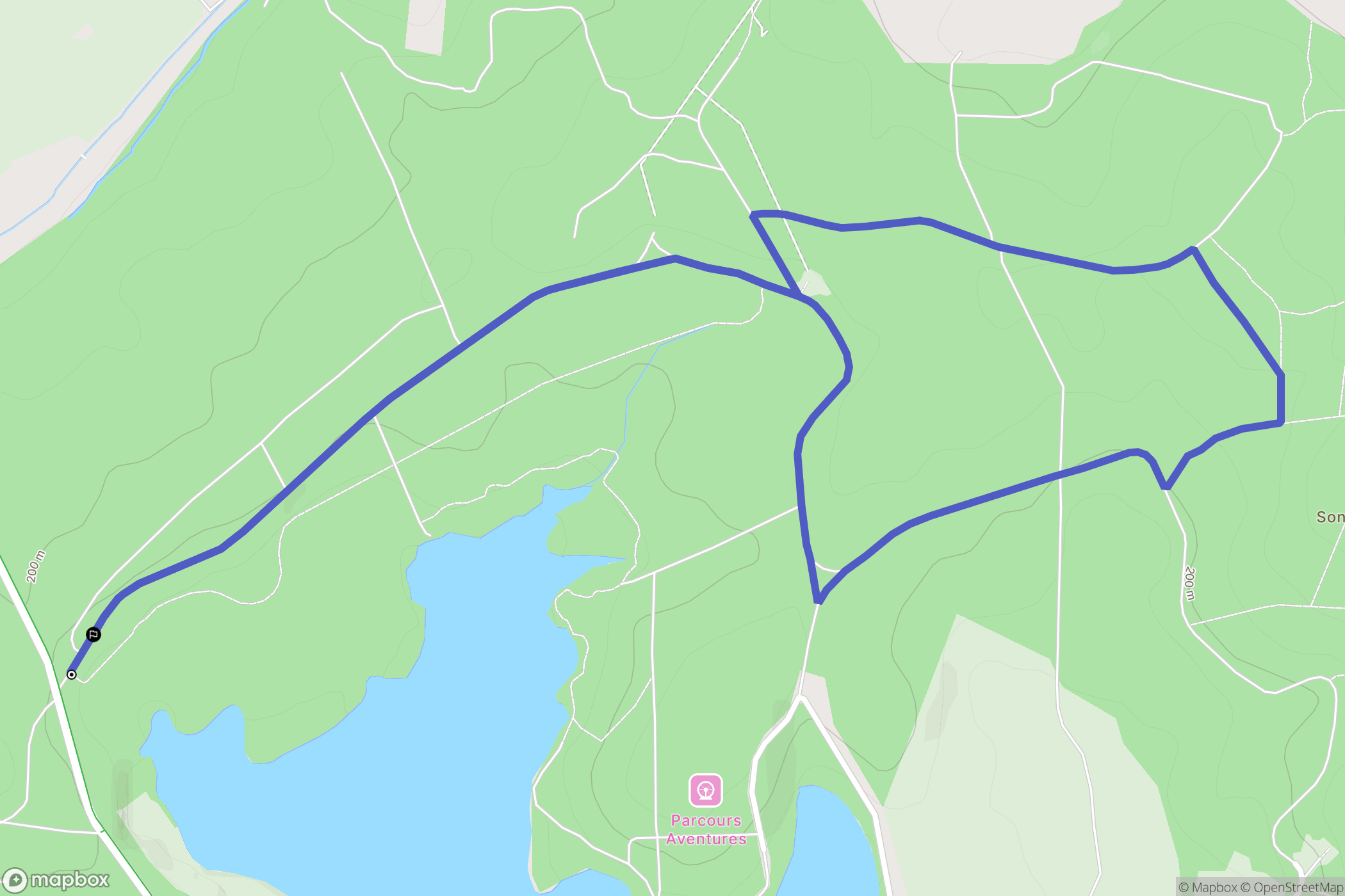 Cattenom : carte du parcours de randonnée - France
