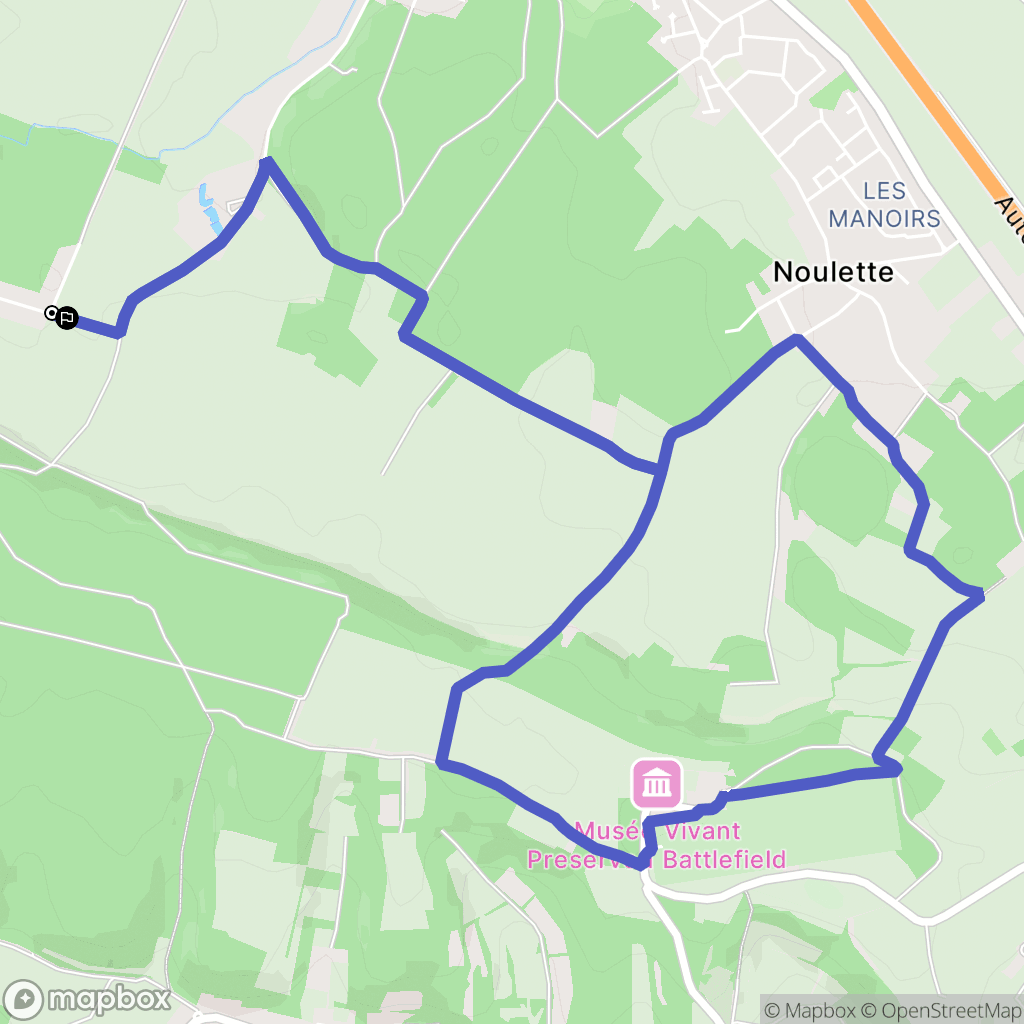 Bouvigny-Boyeffles : carte du parcours de randonnée - France