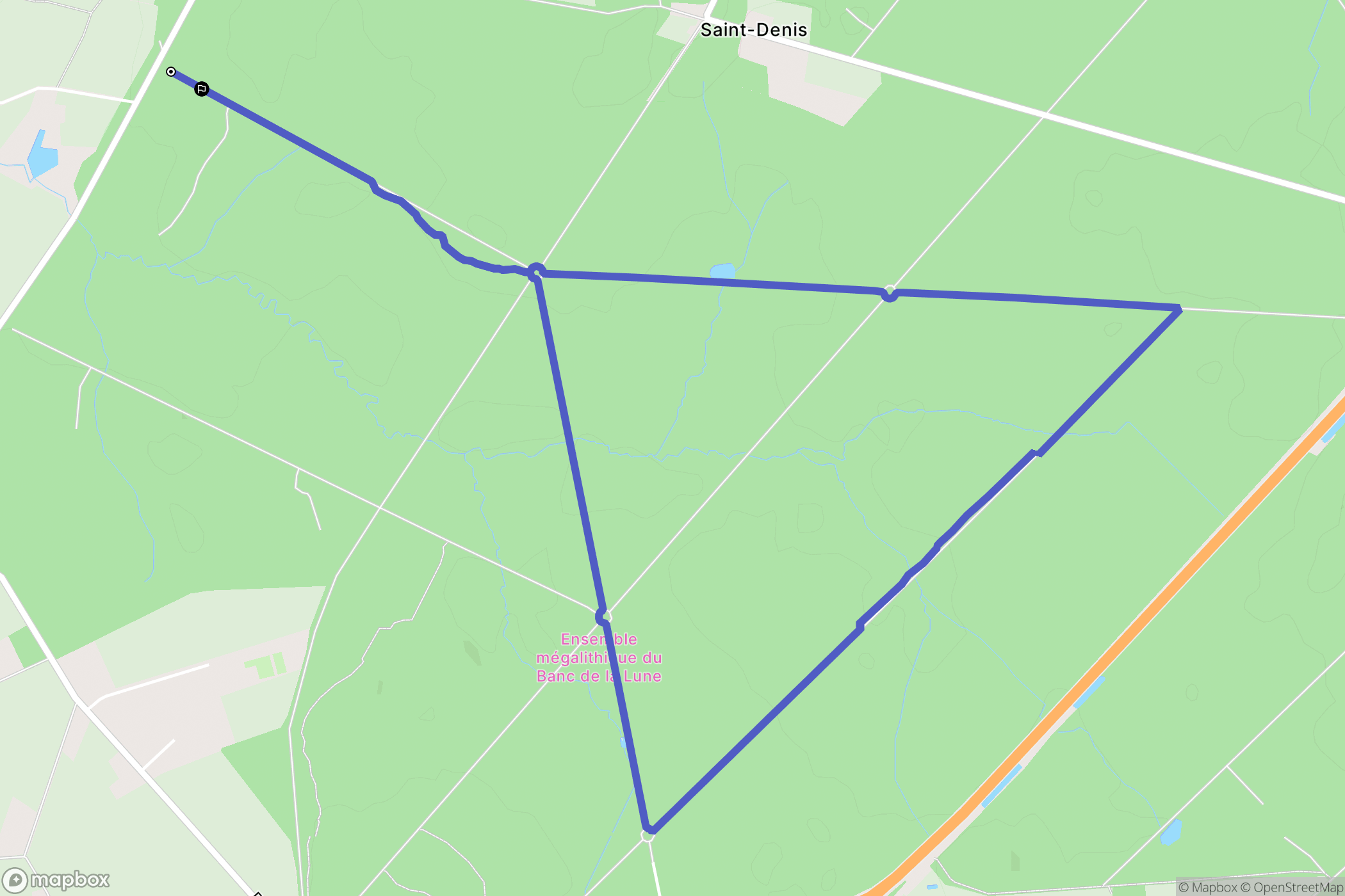 Liffré : carte du parcours de randonnée - France