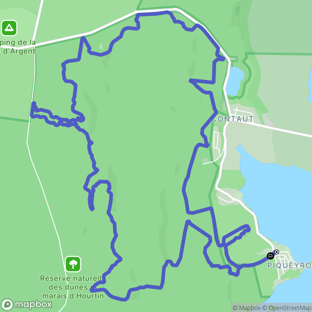 Hourtin : carte du parcours de randonnée - France