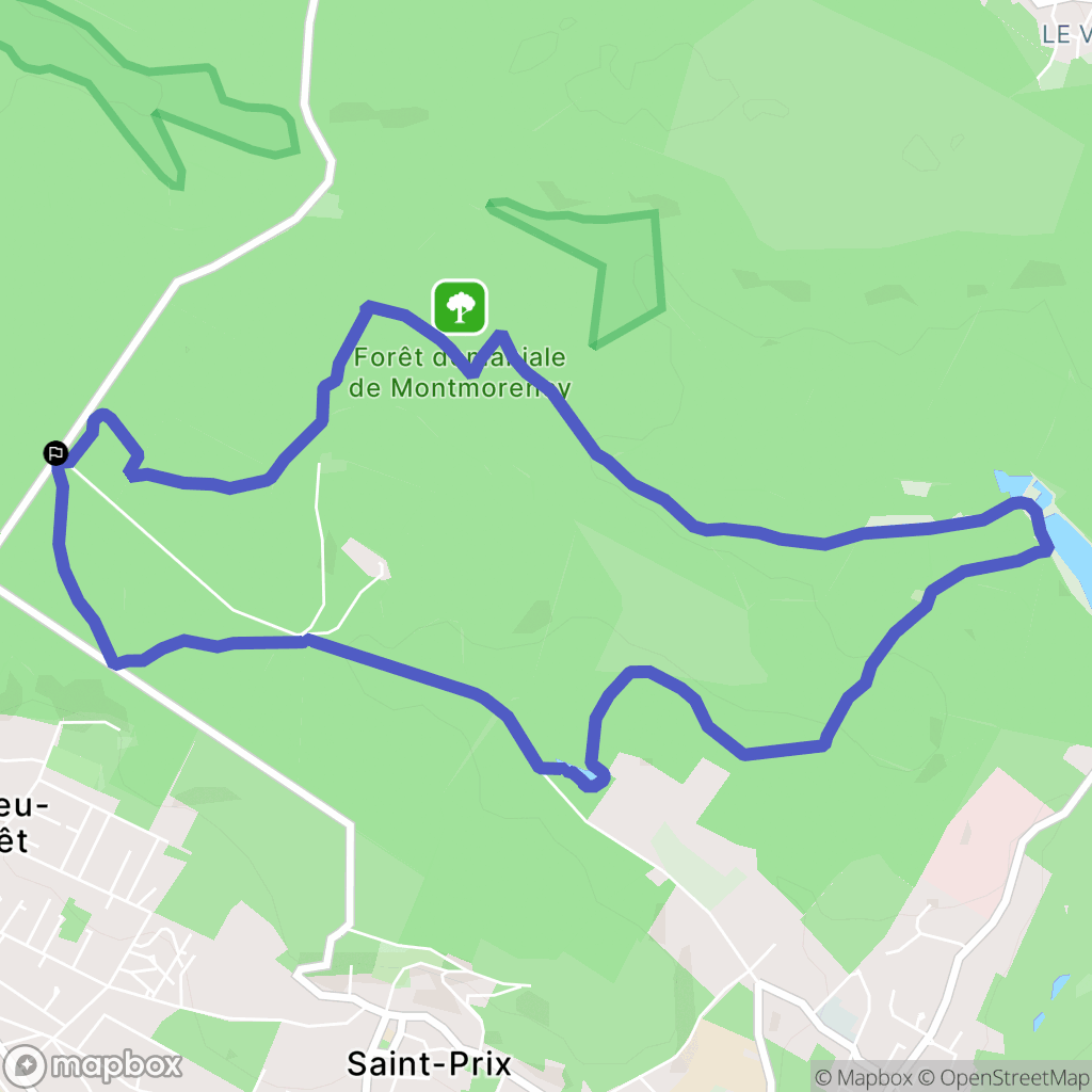 Saint-Leu-la-Forêt : carte du parcours de randonnée - France