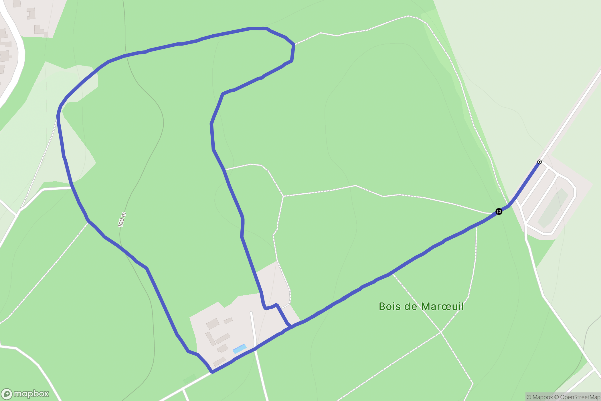 Marœuil : carte du parcours de randonnée - France