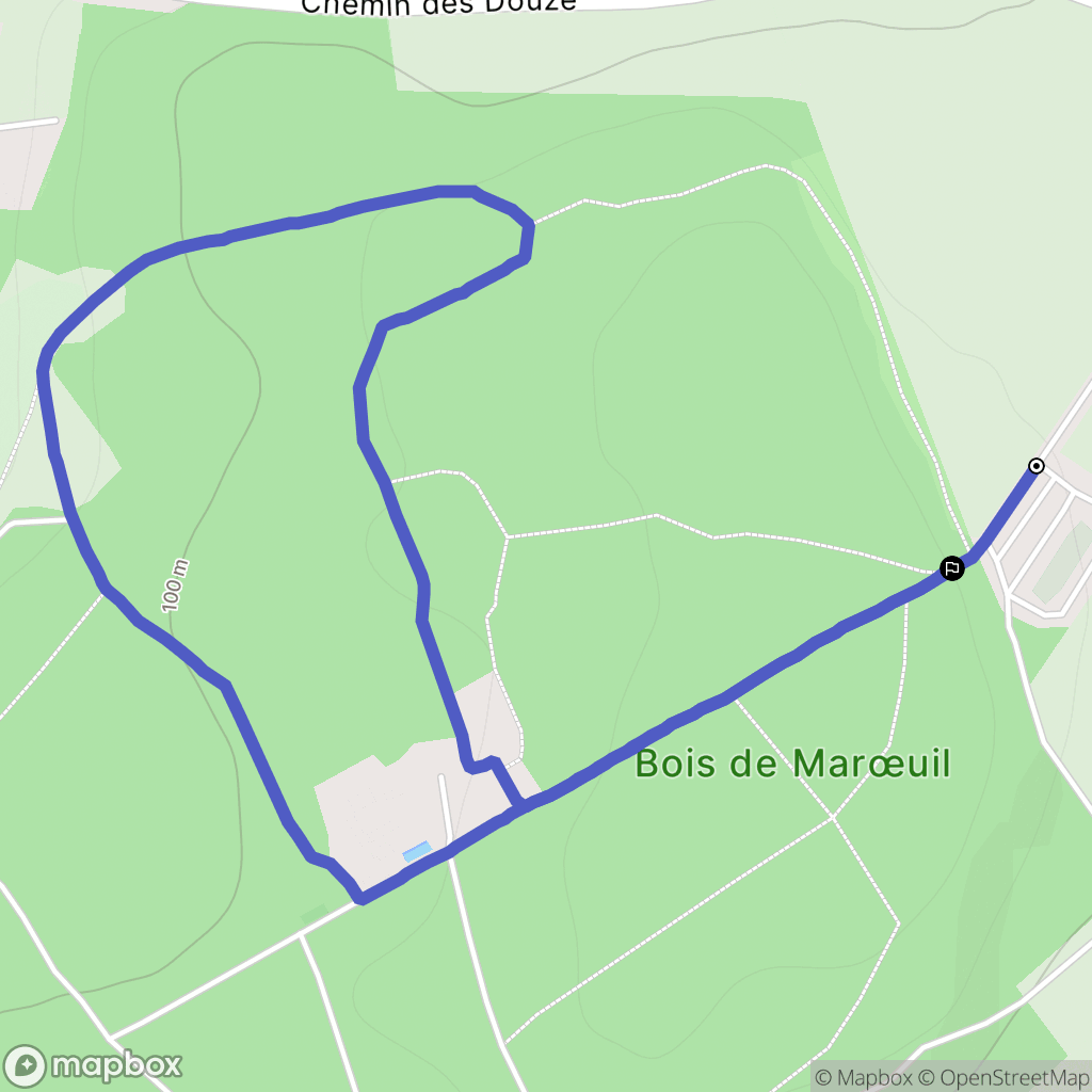 Marœuil : carte du parcours de randonnée - France