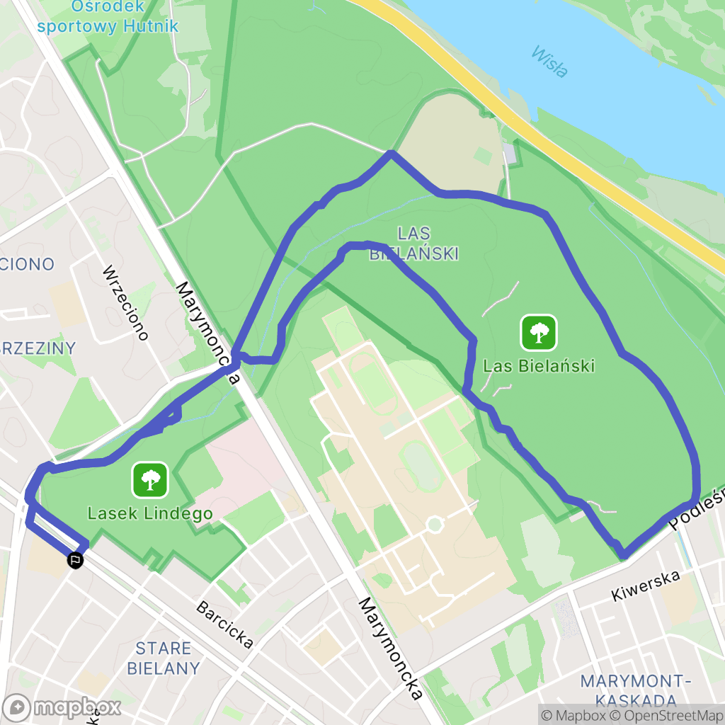 Warszawa: mapa trasy - Poland