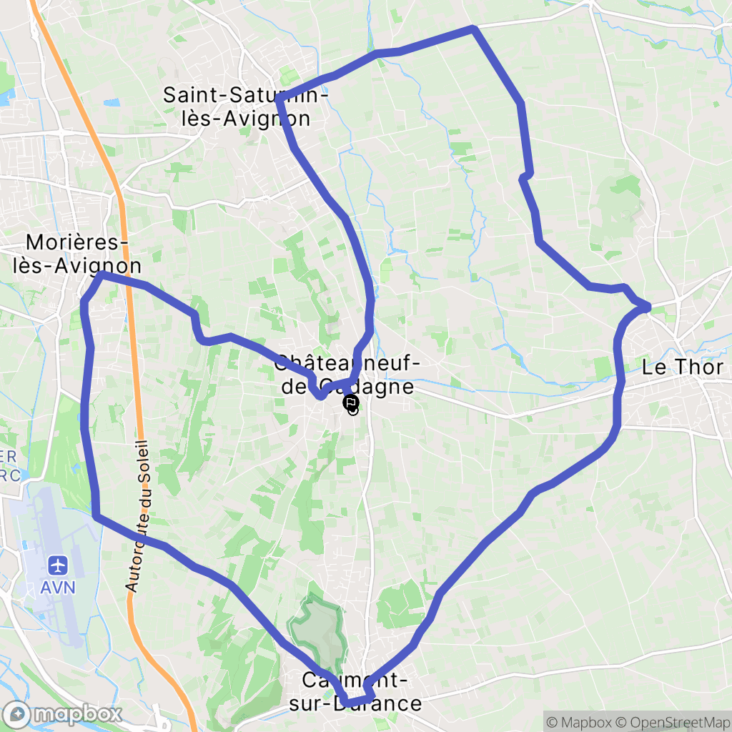 Châteauneuf-de-Gadagne : carte du parcours de randonnée - France