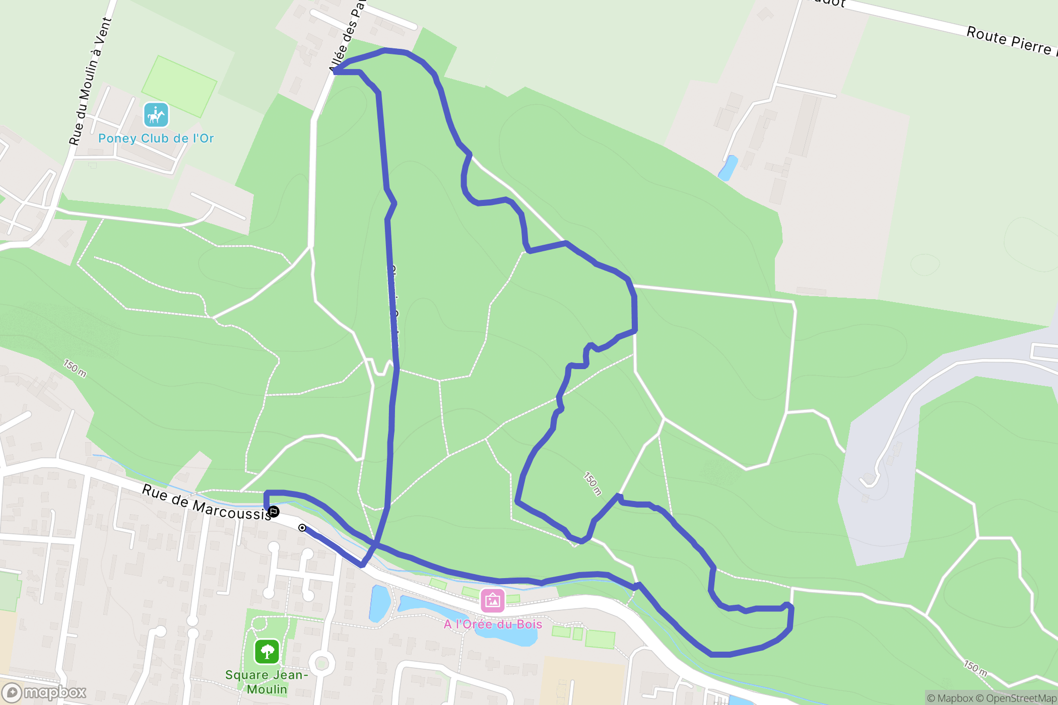 Limours : carte du parcours de randonnée - France
