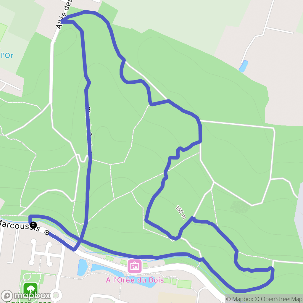 Limours : carte du parcours de randonnée - France
