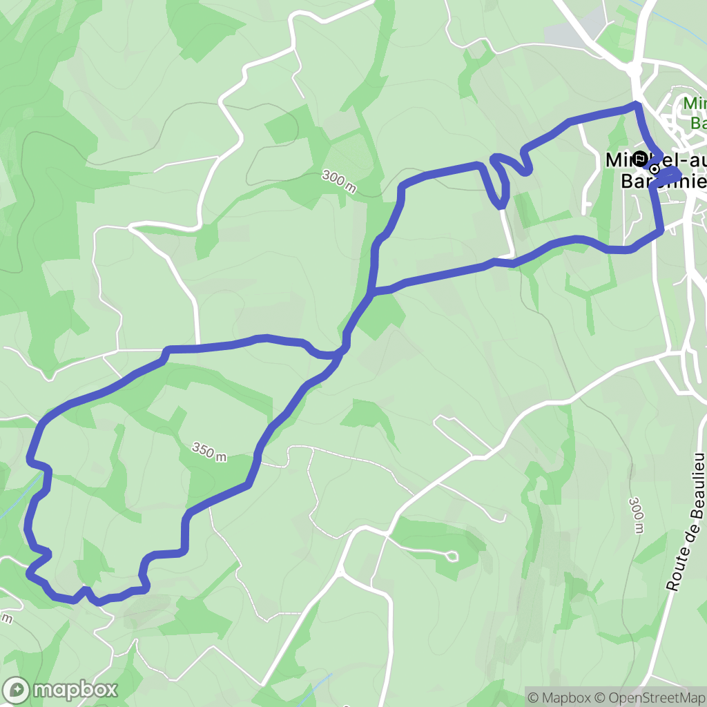 Mirabel-aux-Baronnies : carte du parcours de randonnée - France