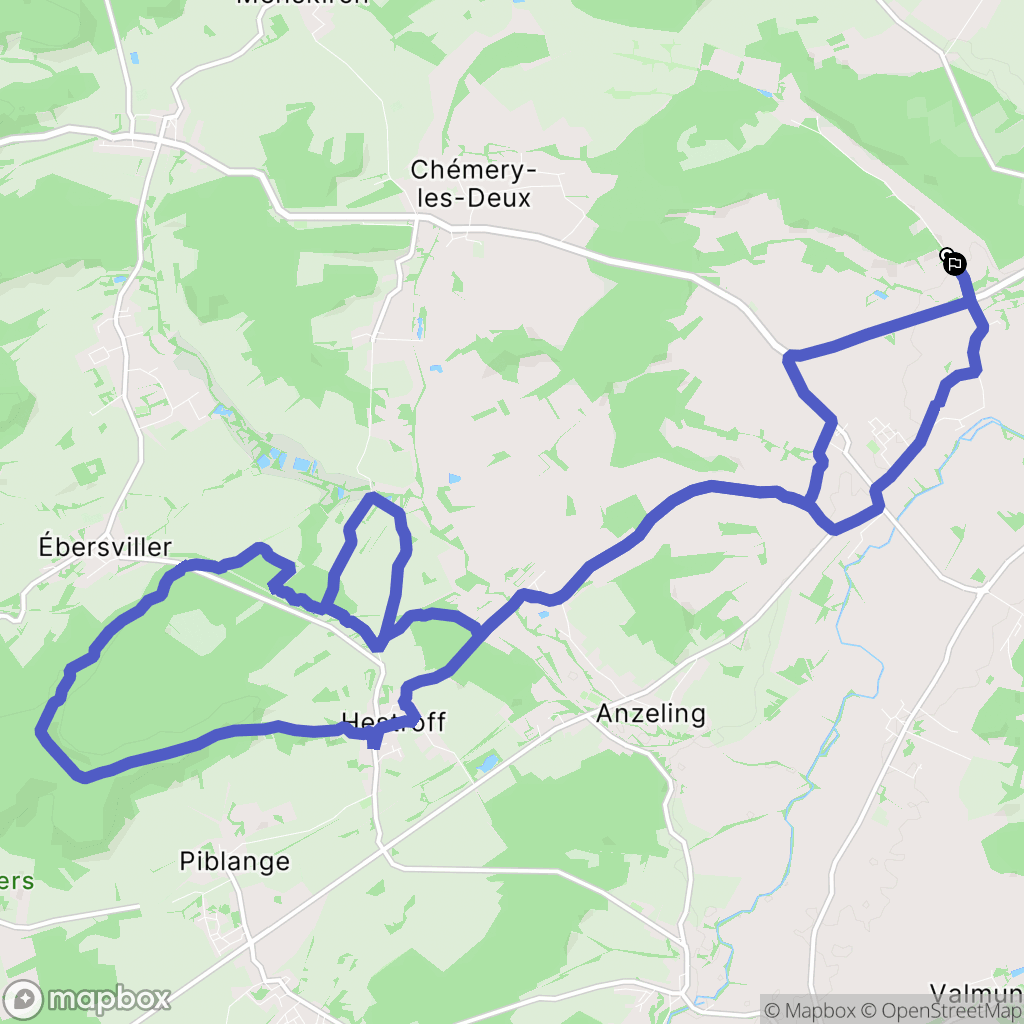 Freistroff : carte du parcours de randonnée - France