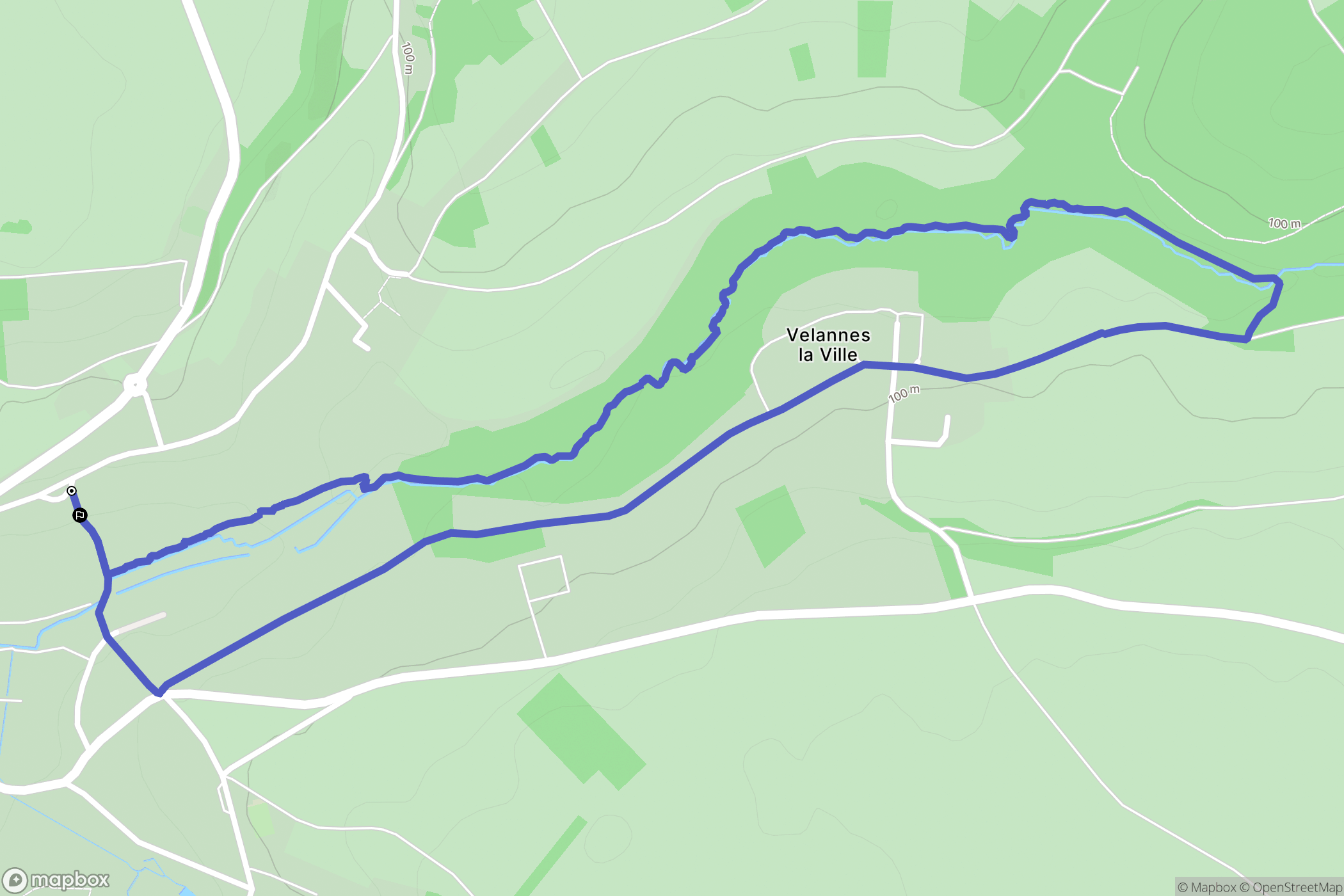 Magny-en-Vexin : carte du parcours de randonnée - France