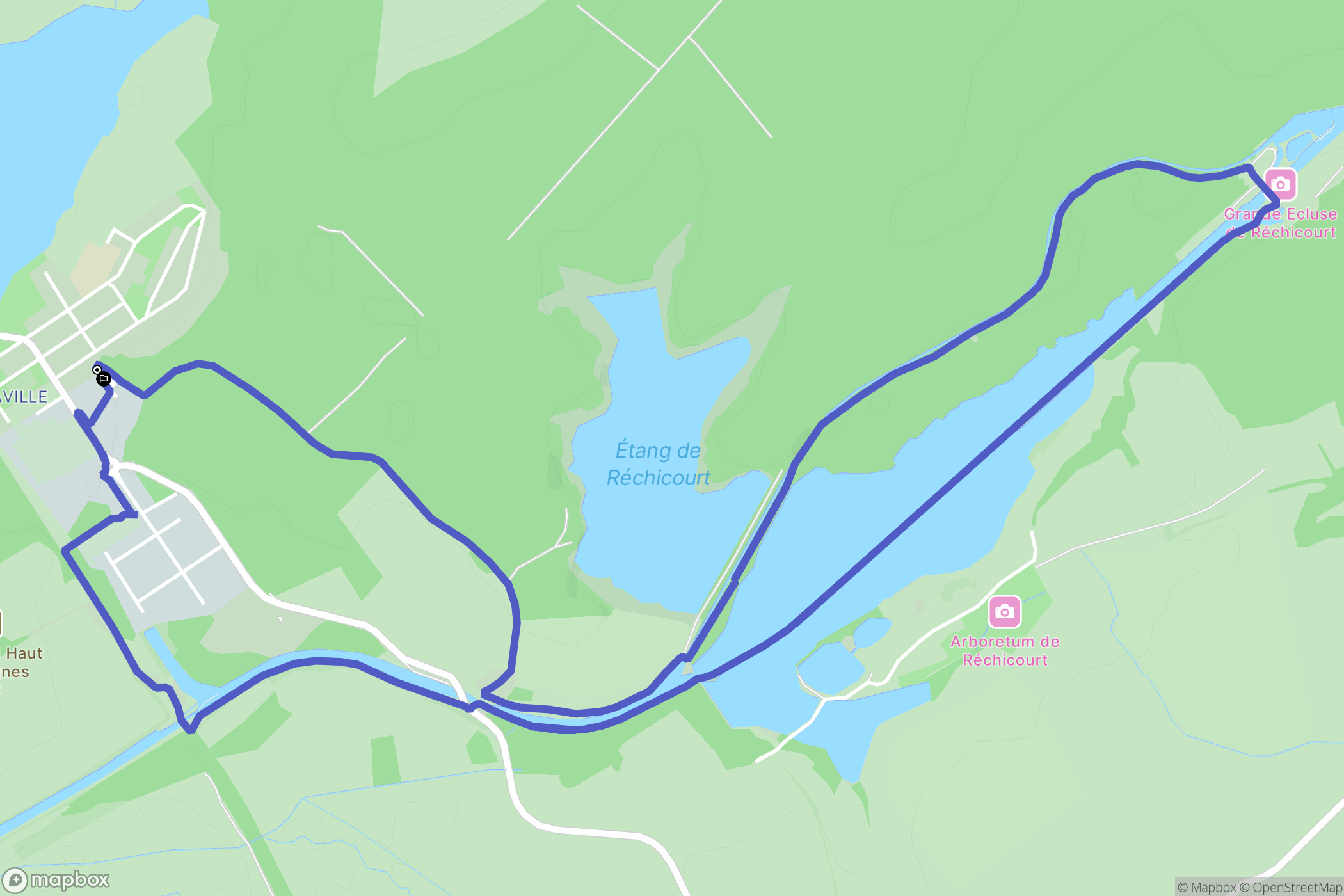 Moussey : carte du parcours de randonnée - France