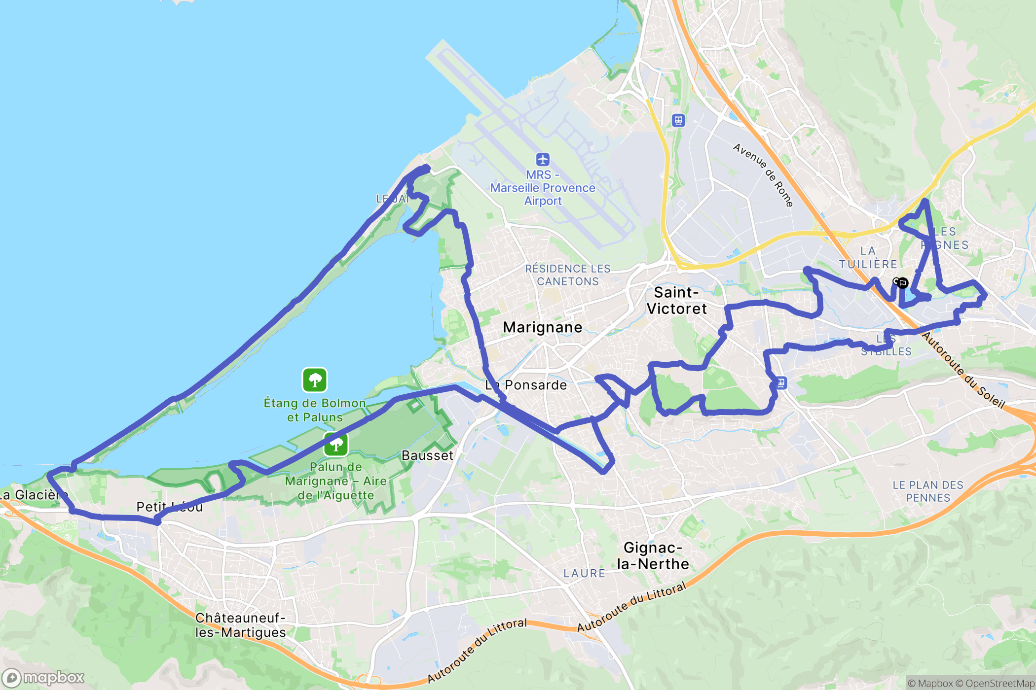 Vitrolles : carte du parcours de randonnée - France