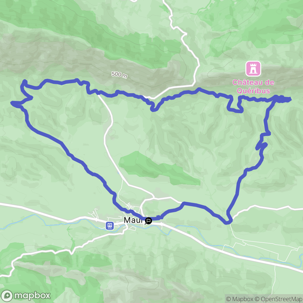 Maury : carte du parcours de randonnée - France