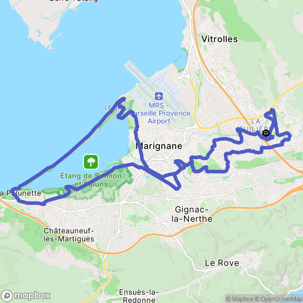 Vitrolles : carte du parcours de randonnée - France